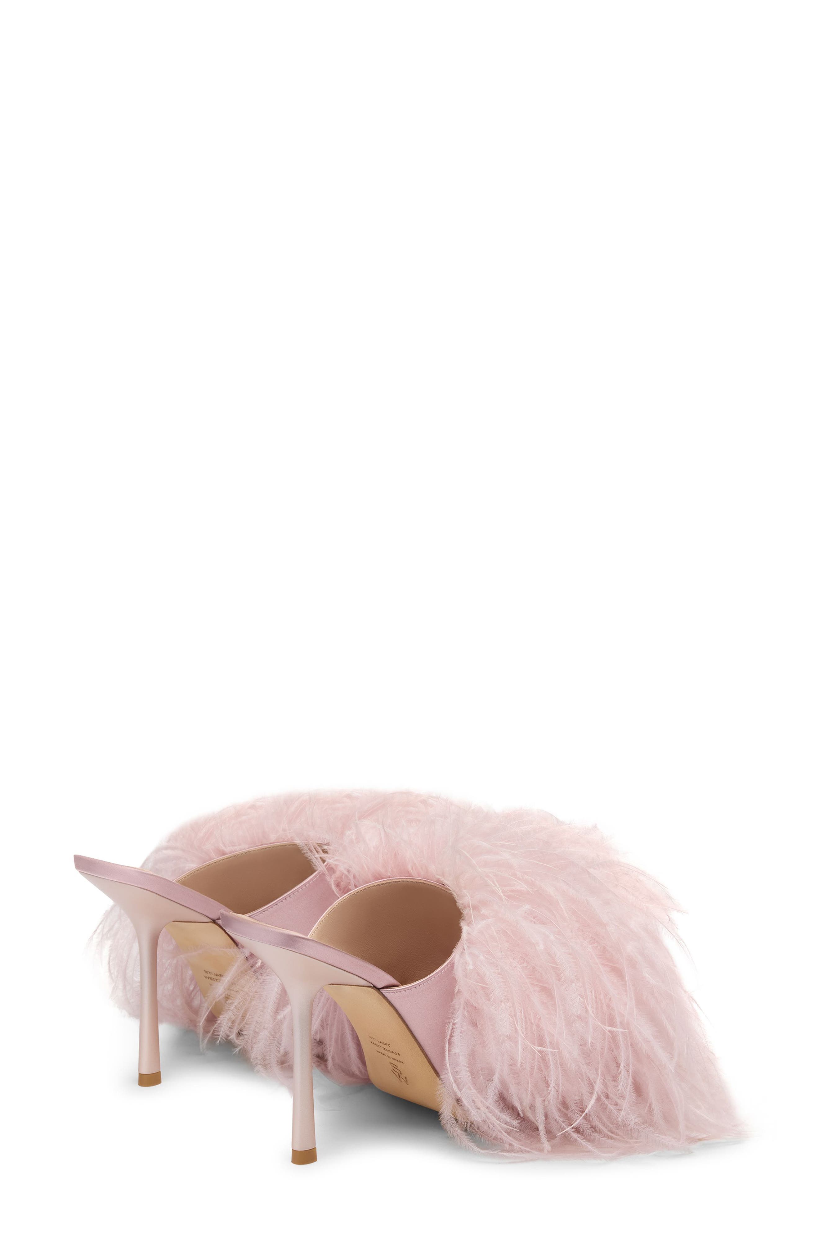 Boa Feather Sandal, Alternate, color, PINK MARSHMELLOW