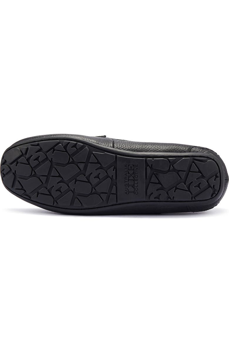 Australia Luxe Collective Hamilton Genuine Shearling Lined Tassel Loafer, Alternate, color, Crow