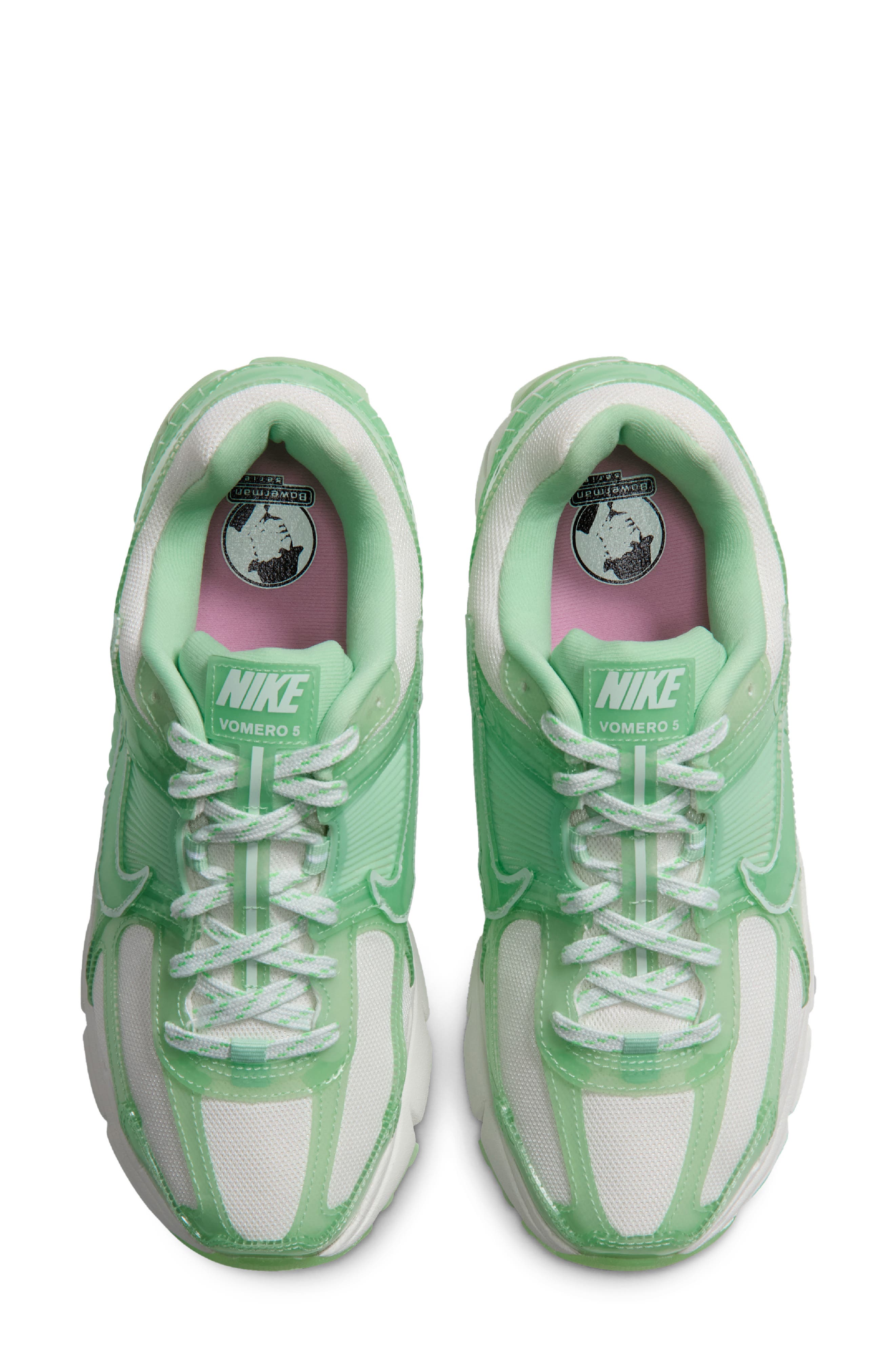 Zoom Vomero 5 Sneaker, Alternate, color, SAIL/ GREEN/ PINK/ CUCUMBER