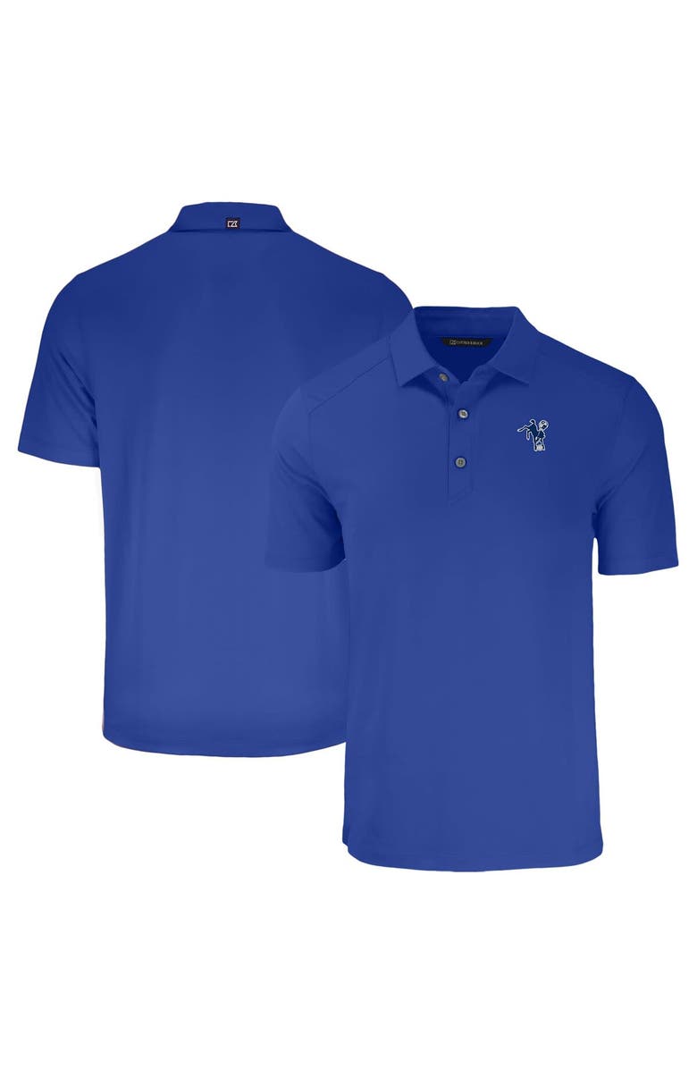 Cutter & Buck Men's Cutter & Buck  Royal Indianapolis Colts Throwback Forge Eco Stretch Recycled Polo, Main, color, 