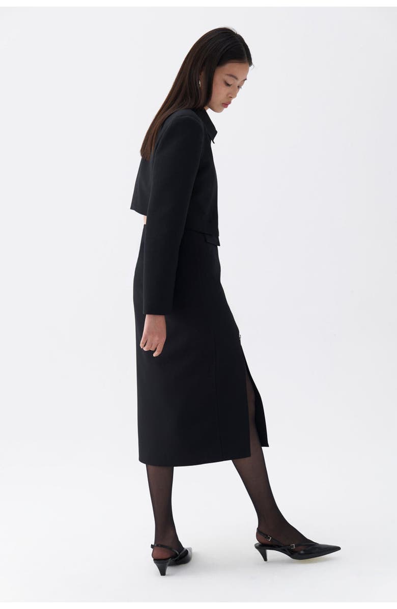 Nocturne Pencil Skirt with Zipper Design, Alternate, color,