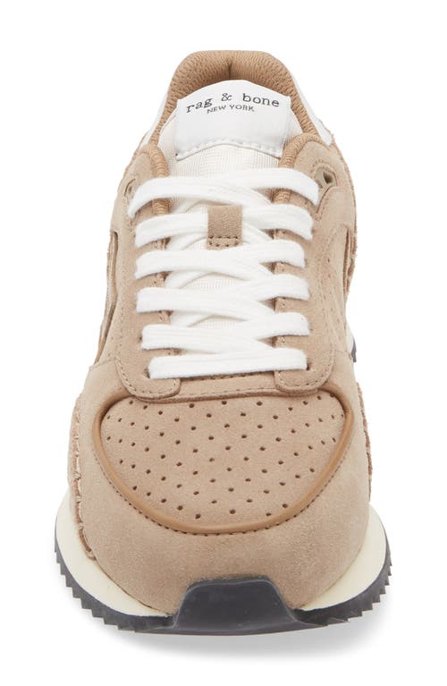 Rag & Bone Drift Runner In Taupe Suede