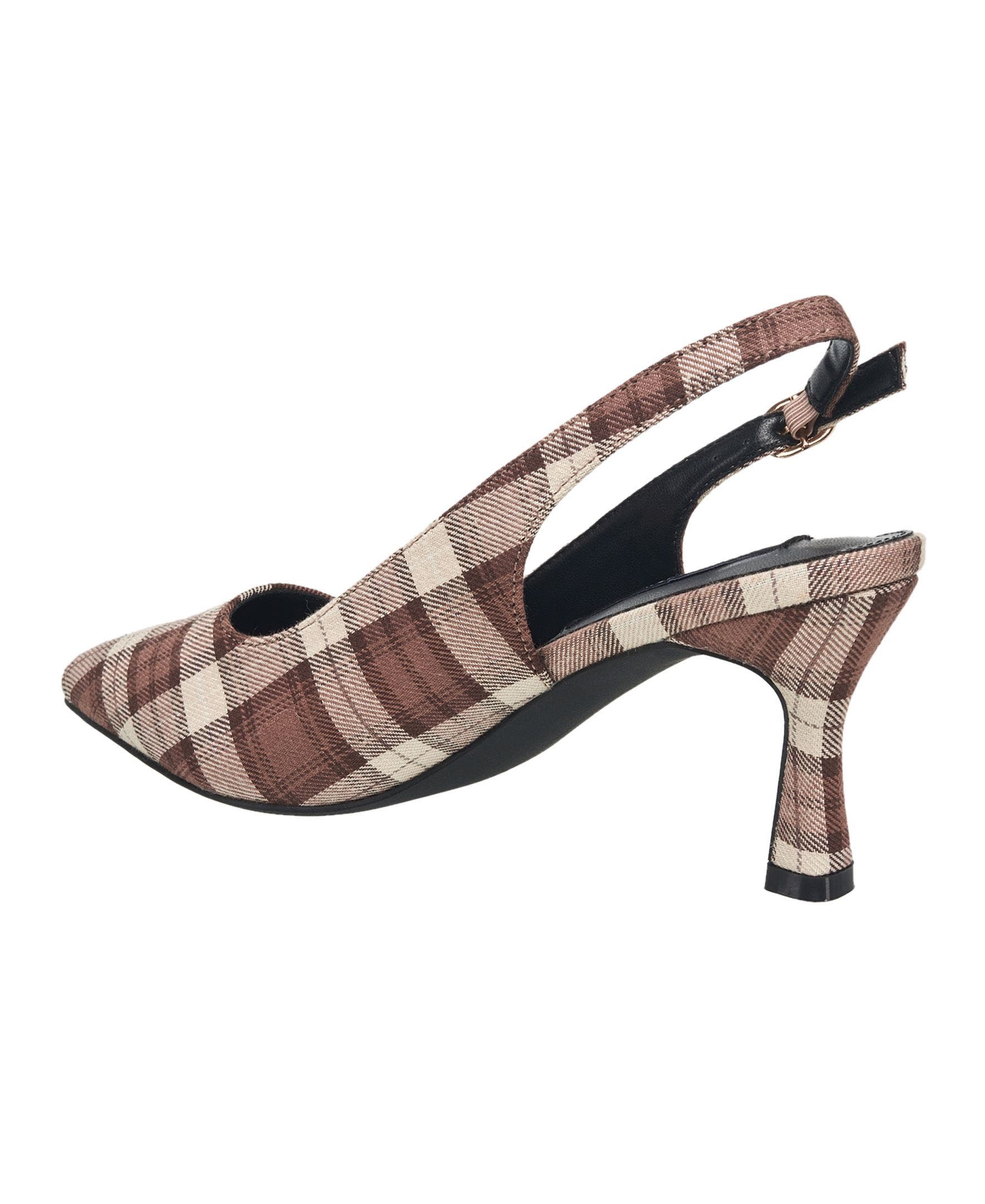 Brenna Plaid Kitten Heel, Alternate, color, Brown Multi