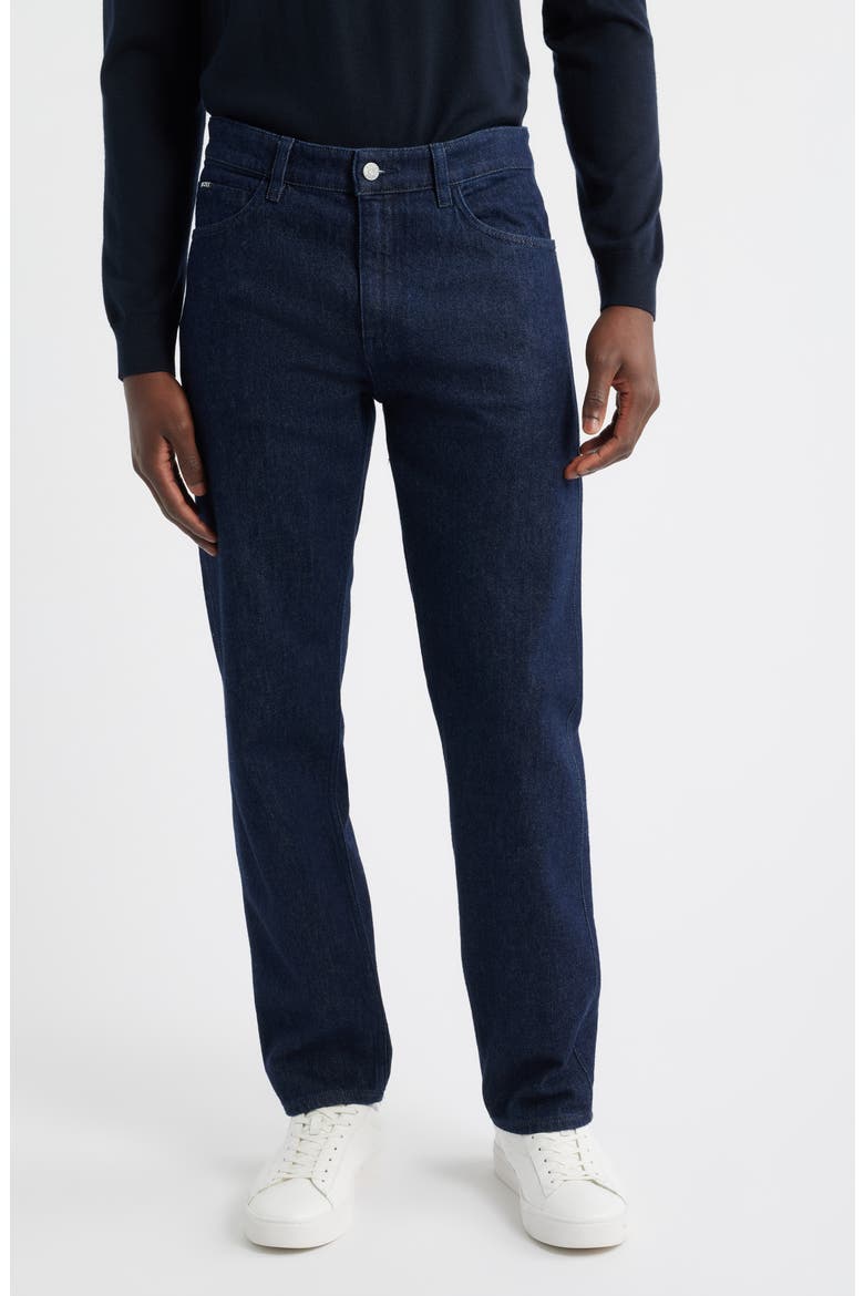 Ogden Straight Leg Jeans, Main, color, DARK BLUE