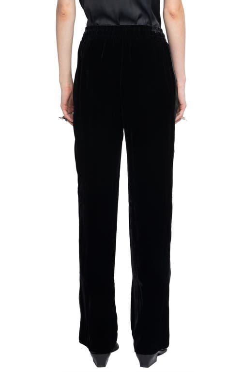 Zadig & Voltaire Poma Velvet Drawstring Pants In Black
