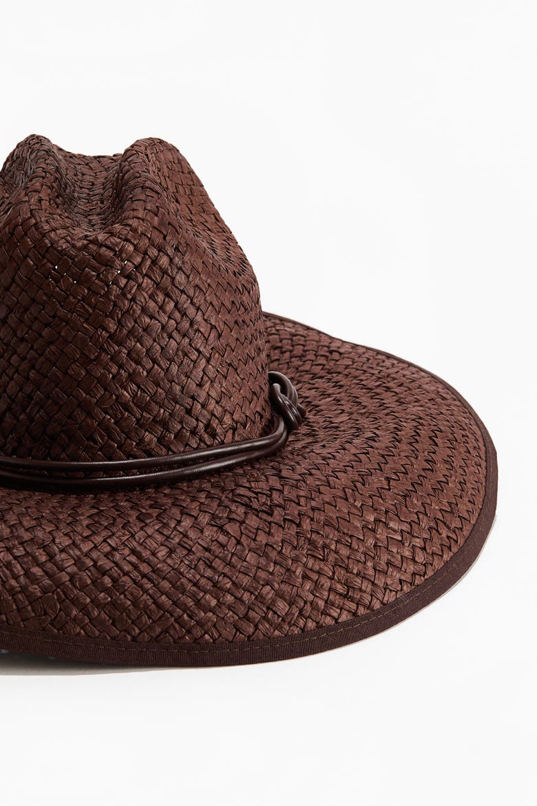 Handmade Straw Hat, Alternate, color, Dark brown