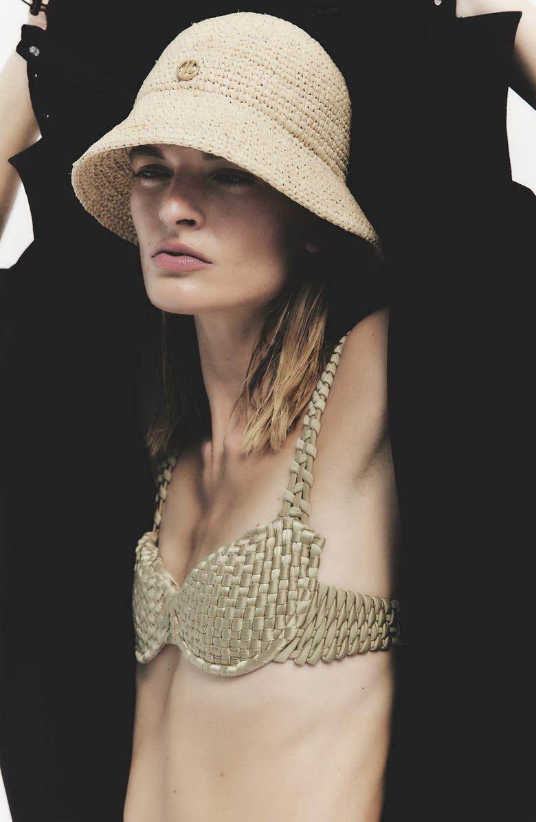 Janessa Leoné Pierce Raffia Straw Hat, Alternate, color, 