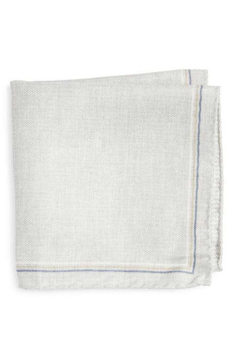 Crestwool Solid & Houndstooth Check Reversible Silk Pocket Square