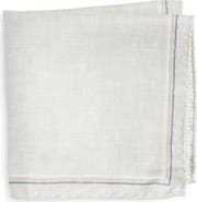 Jack Victor Crestwool Solid & Houndstooth Check Reversible Silk Pocket Square