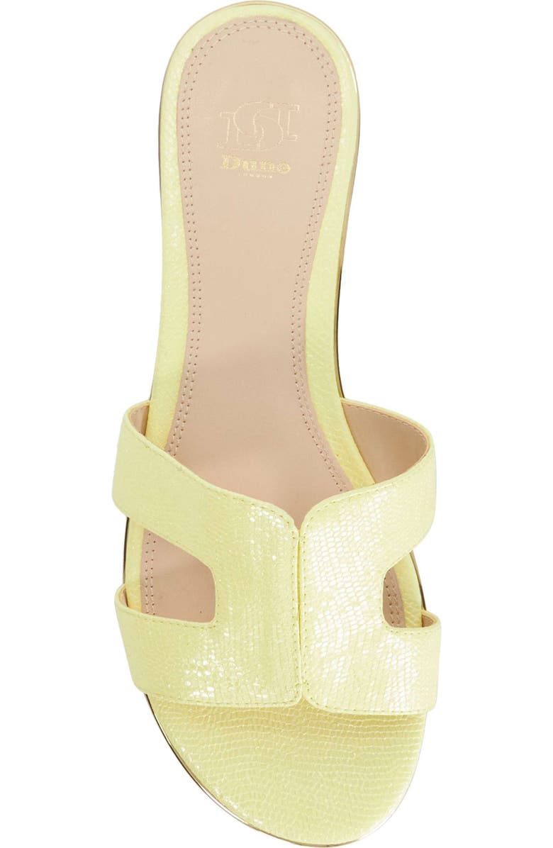 Dune London Ludlowss Croc Embossed Slide Sandal, Alternate, color,