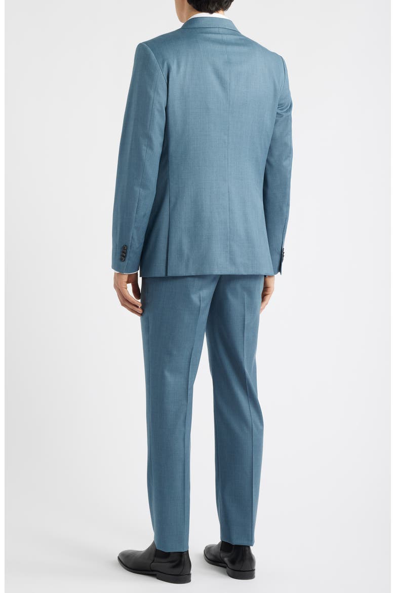 Bleecker Teal Mélange Virgin Wool Suit, Alternate, color, TEAL