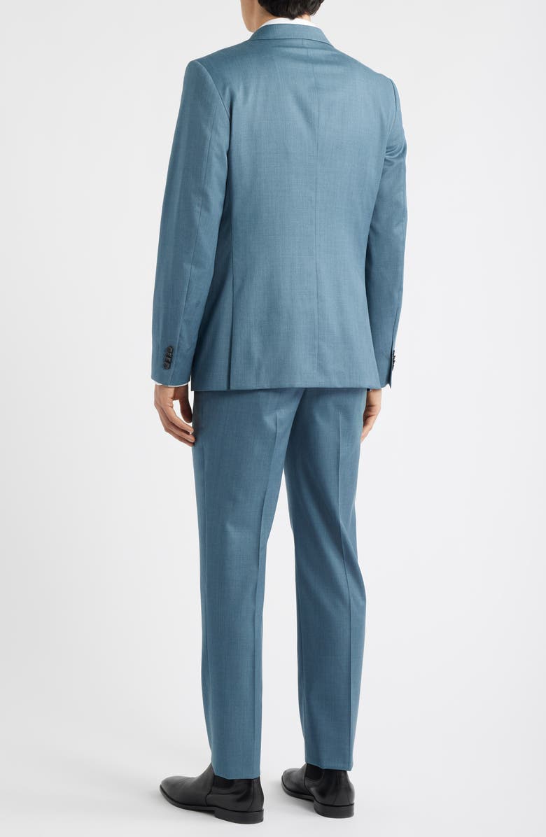 John Varvatos Star USA Bleecker Teal Mélange Virgin Wool Suit, Alternate, color, Teal