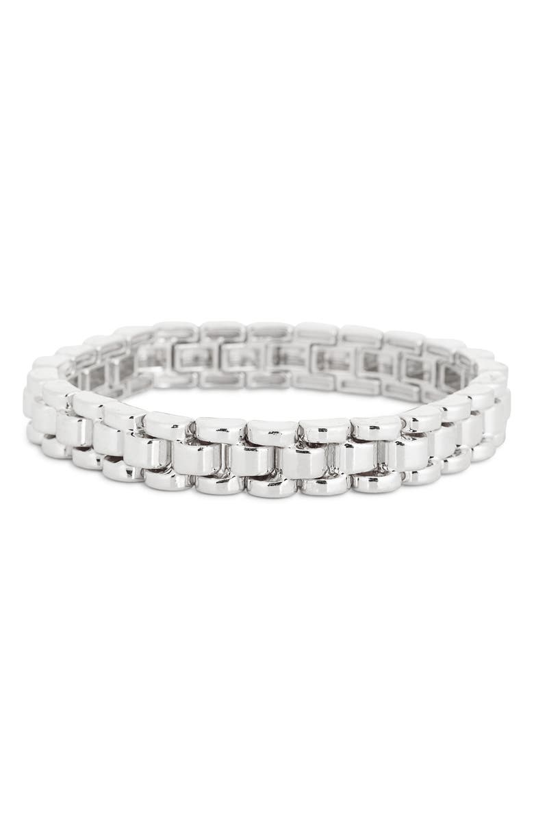 Leith Stretch Watchband Bracelet, Main, color, Silver