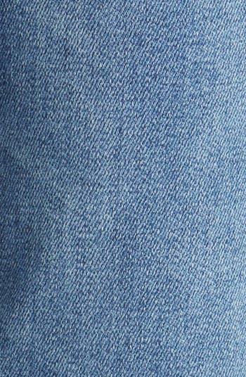 Ripped Frayed Hem Slim Straight Leg Jeans