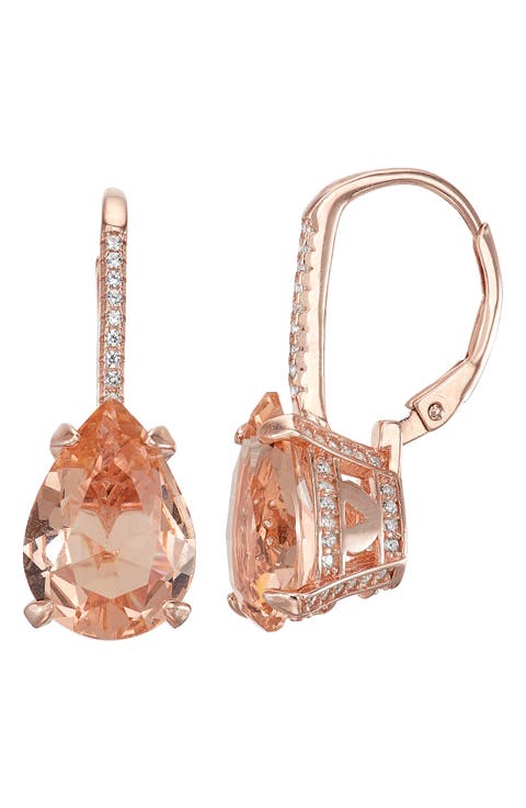 Simulated Stone Drop Earrings