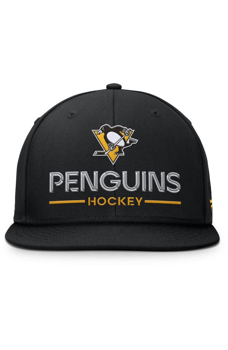 FANATICS Men's Fanatics Black Pittsburgh Penguins Authentic Pro Rink Lockup Snapback Hat, Alternate, color, Black