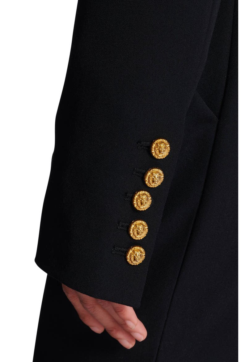 Cropped grain de poudre jacket, Alternate, color, black