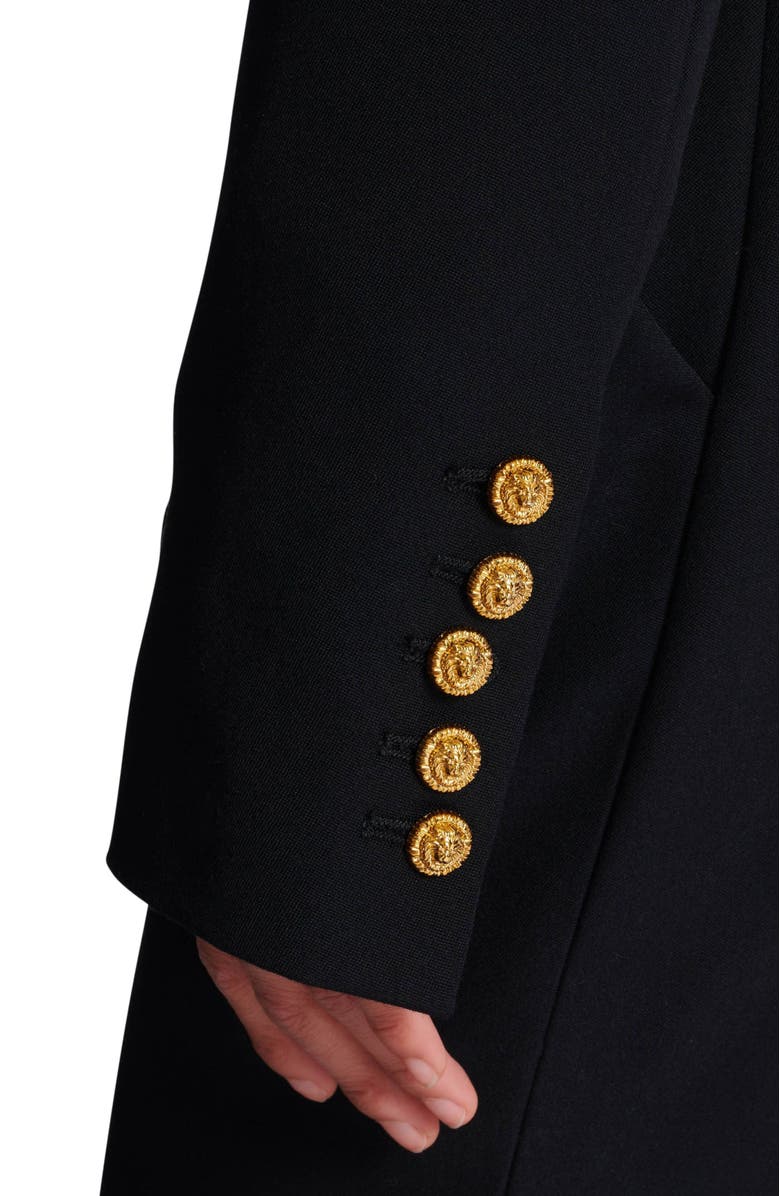 Balmain Cropped grain de poudre jacket, Alternate, color, Black