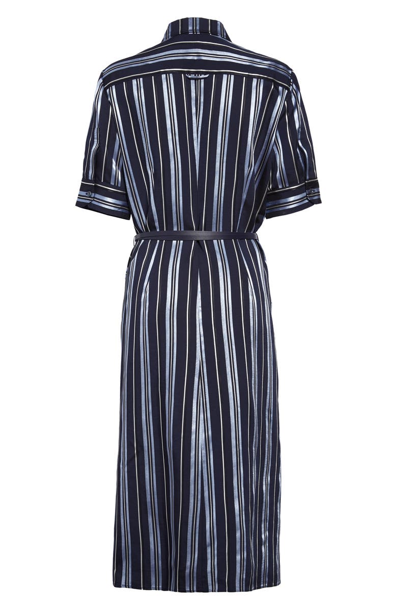Altuzarra Belted Stripe Satin Shirtdress, Alternate, color,