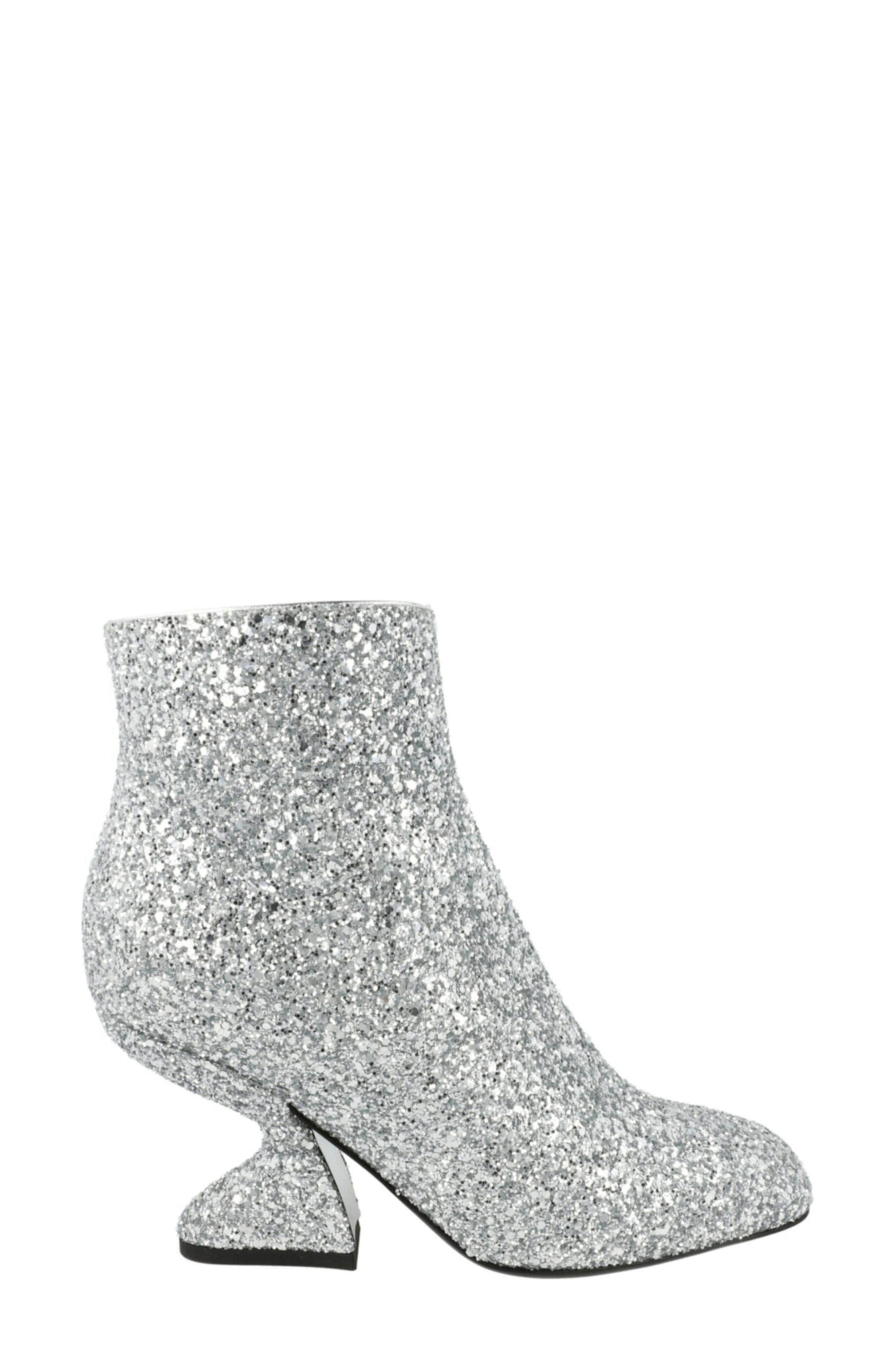 FERRAGAMO Sal 85 Glitter Ankle Boot, Alternate, color, Silver