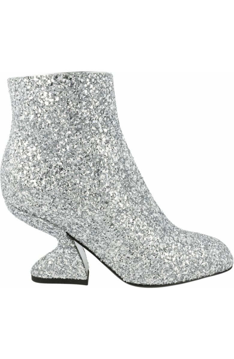 FERRAGAMO Sal 85 Glitter Ankle Boot, Alternate, color, Silver