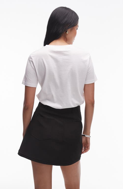 Topshop Wrap Tailored Miniskirt In Black