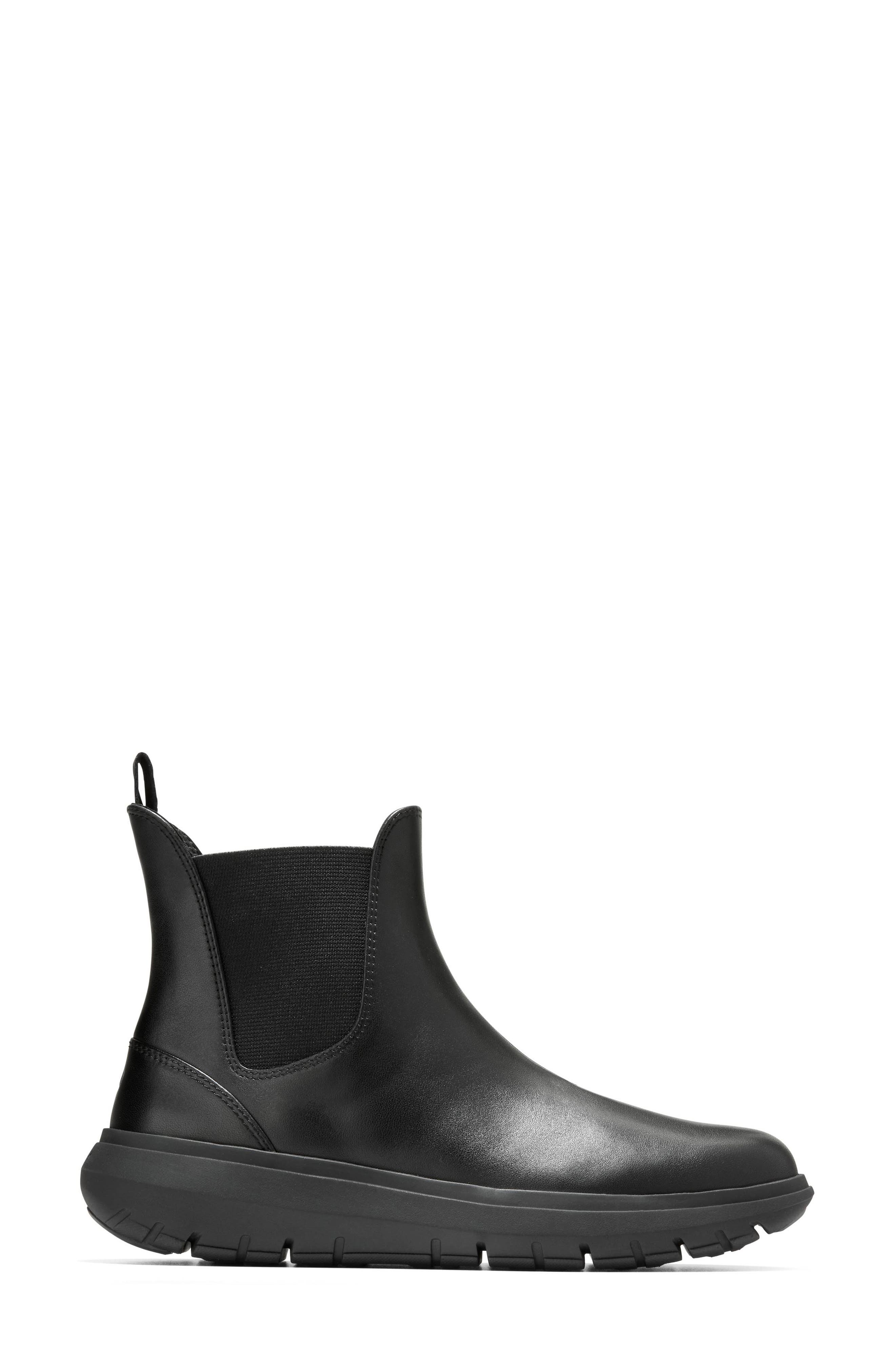 Cole Haan Grand Raelyn Waterproof Chelsea Boot, Main, color, Black/ Black Waterproof