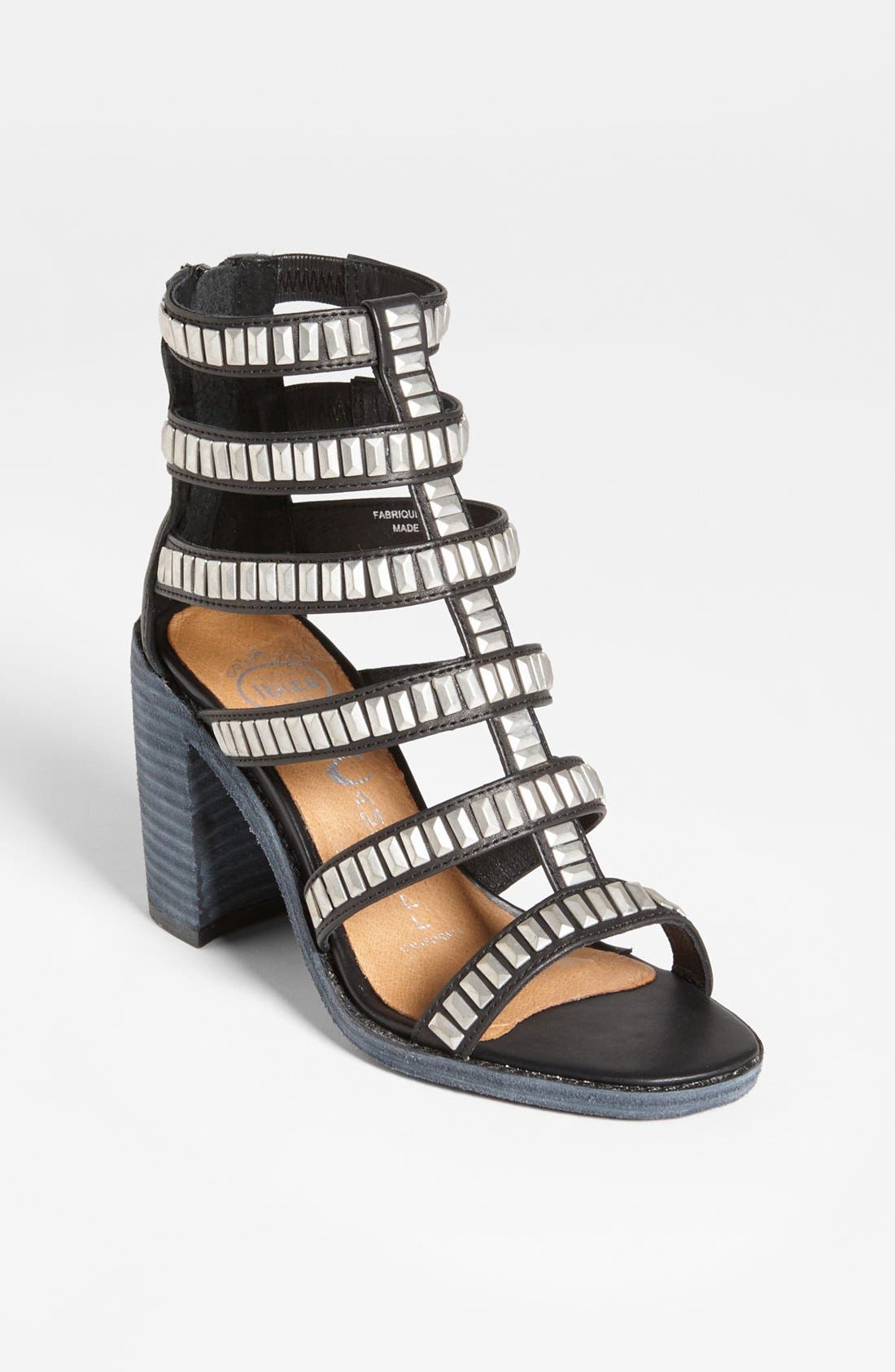 'Potomac' Sandal, Main, color, BLACK/ SILVER