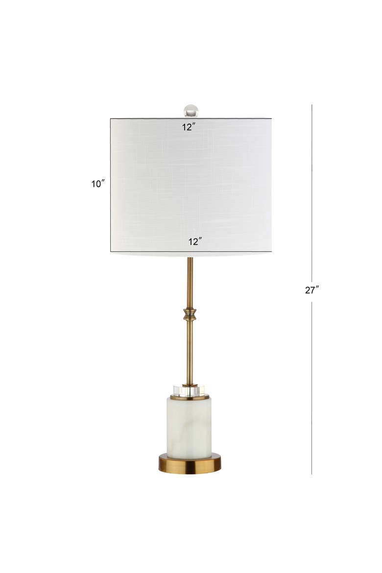 Harper 27" Marble/Crystal LED Table Lamp, Brass, Alternate, color, White/Brass Gold