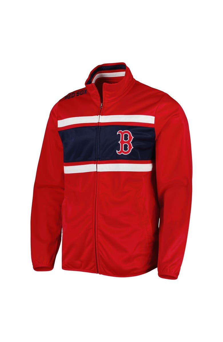 G-III SPORTS BY CARL BANKS Men's G-III Sports by Carl Banks Red Boston Red Sox Off Tackle Full-Zip Track Jacket, Alternate, color,