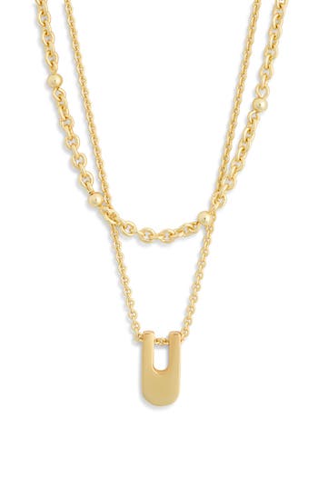 Shop Madewell Cutout Geometric Pendant Necklace In Vintage Gold