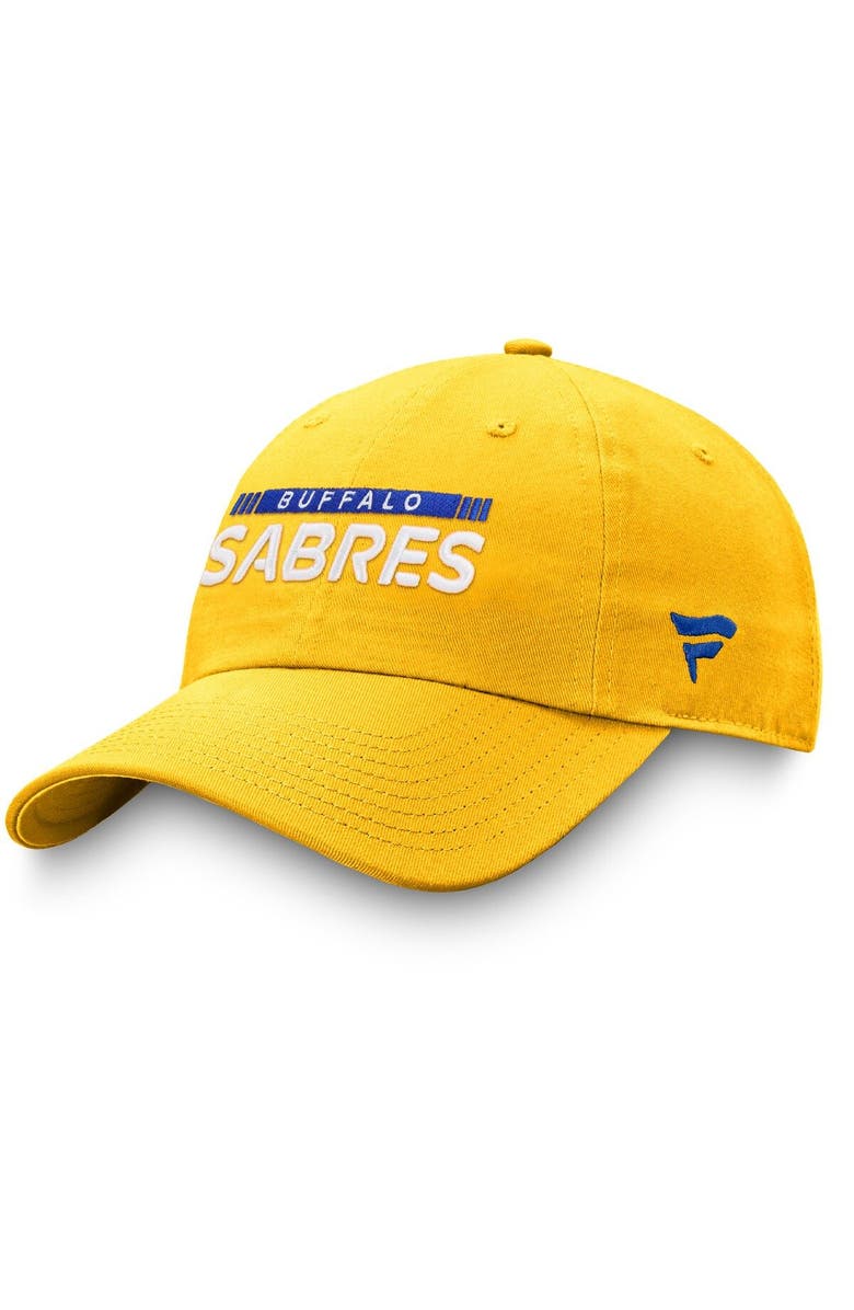 FANATICS Men's Fanatics Branded Gold Buffalo Sabres Authentic Pro Rink Adjustable Hat, Alternate, color, 