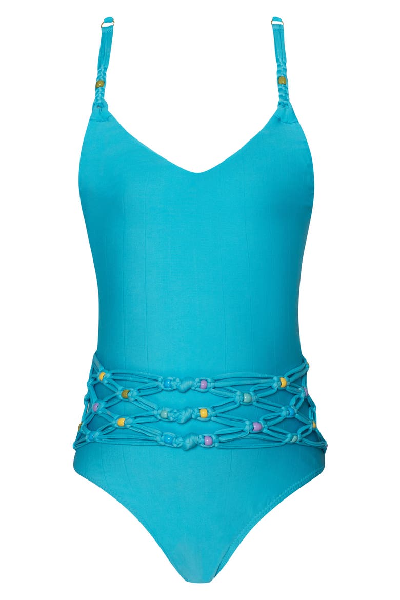 Kids' Little Brynn Beaded One-Piece Swimsuit, Main, color, KAI