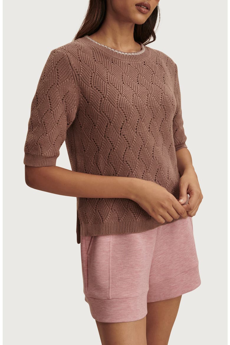 Agathe Knit Top, Alternate, color, BROWNIE