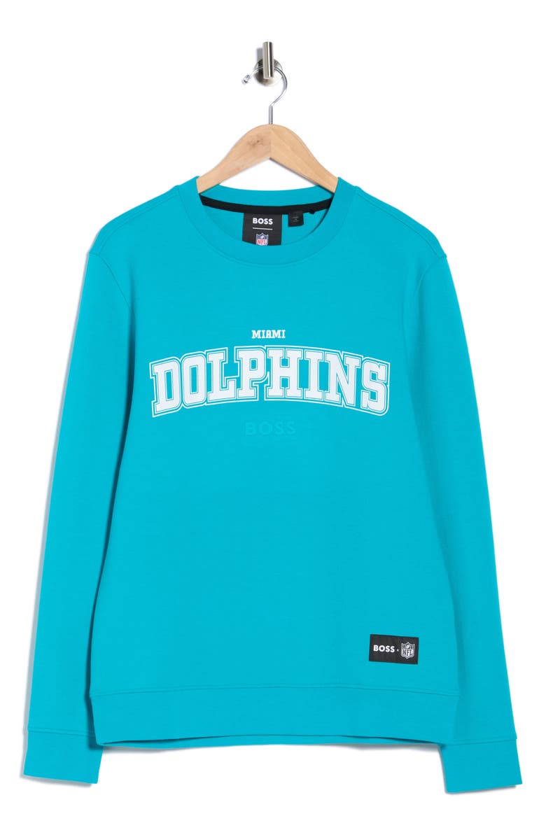 BOSS x NFL Miami Dolphins Sweatshirt, Alternate, color, Teal