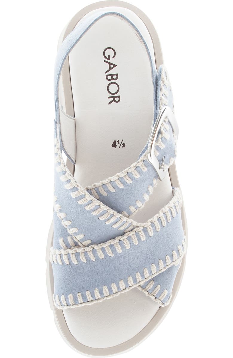 Gabor Ankle Strap Platform Sandal, Alternate, color, Sky