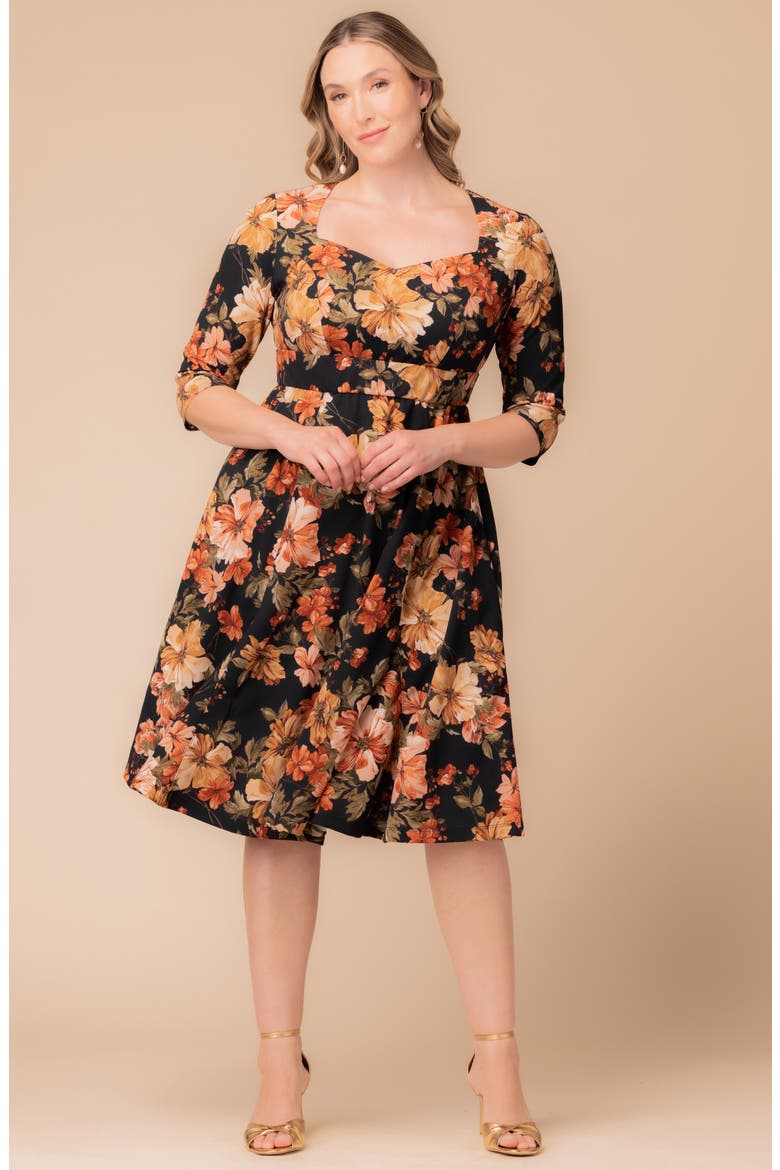 Royal Sweetheart Dress, Alternate, color, AUTUMN GARDEN