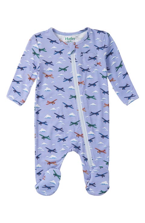 Hatley Baby Footed Coverall - Mini Airplanes