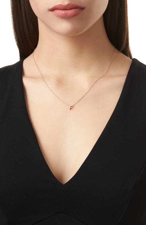 Bony Levy Diamond Pavé Initial Pendant Necklace In 18k Rose Gold - F