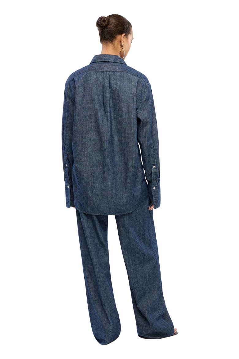 Chambray Shirt, Alternate, color, DARK BLUE