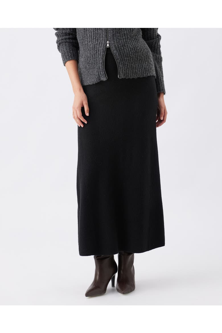 Annie Aline Knit Skirt, Alternate, color, Black