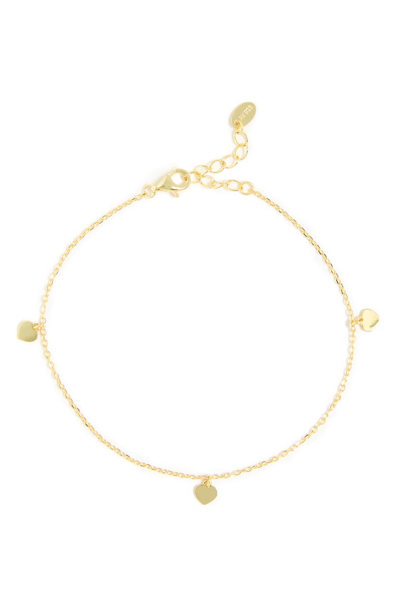 Argento Vivo Sterling Silver Heart Station Bracelet, Alternate, color, 