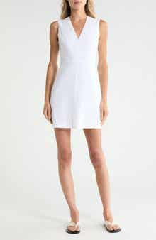 Linen Blend Fit & Flare Dress