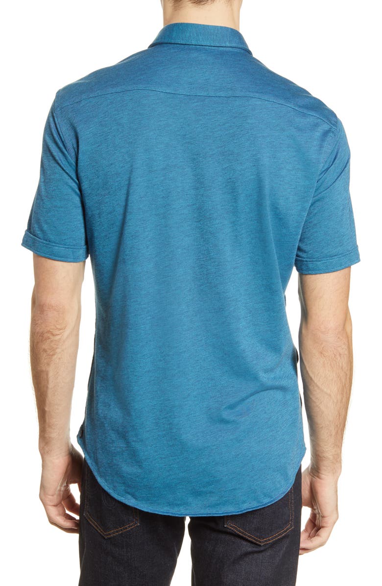 BOSS Robb Slim Fit Jersey Short Sleeve Sport Shirt, Alternate, color,