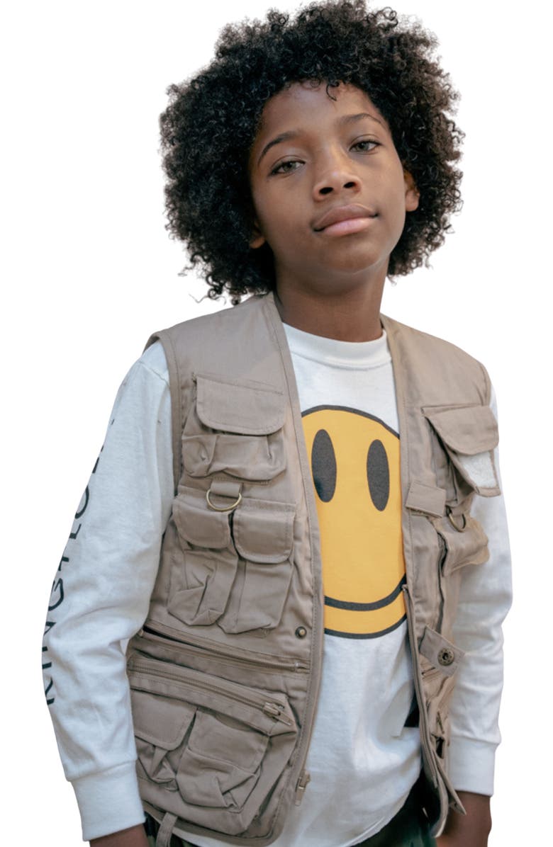 King + Lola Kids' Cotton Blend Utility Vest, Alternate, color,