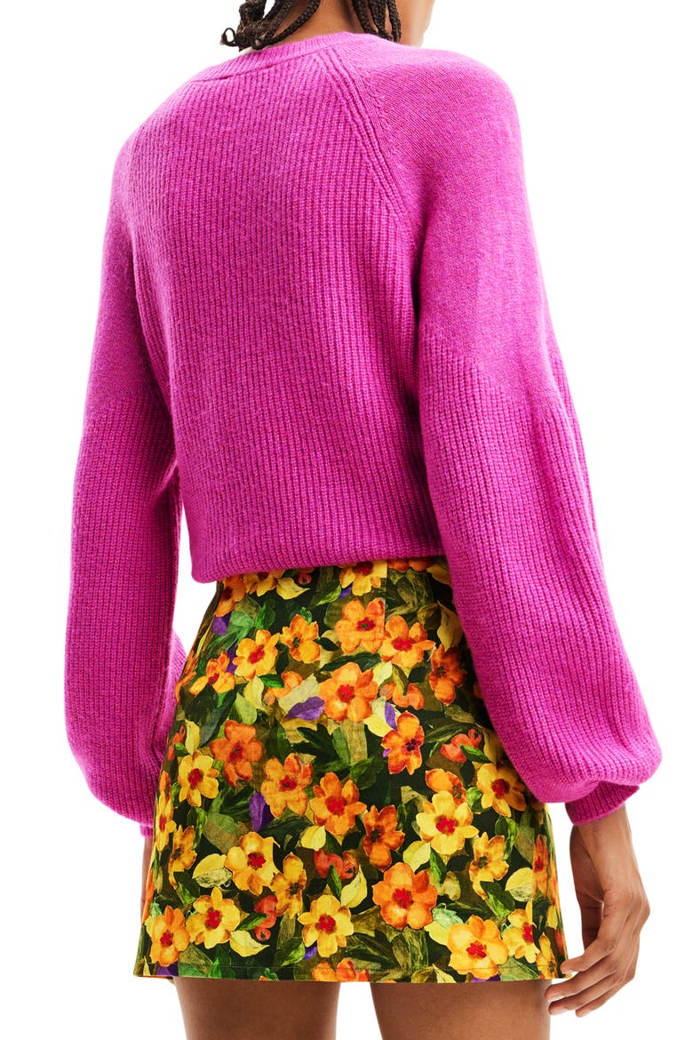 Sena Balloon Sleeve Sweater, Alternate, color, PINK