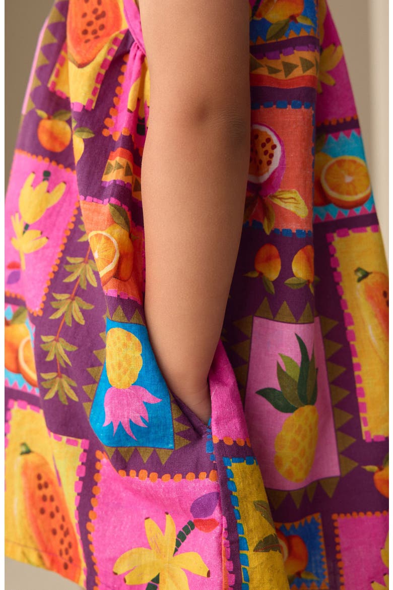 Kids' Fruit Tile Print Romper, Alternate, color, MULTI
