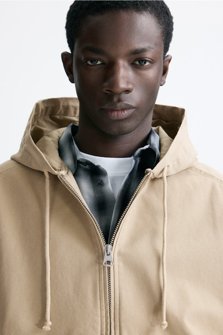 Hooded Workwear Jacket, Alternate, color, Beige