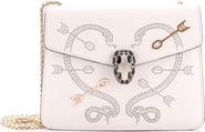Pre-Owned Bvlgari Serpenti Forever Shoulder Bag Embellished Leather Mini