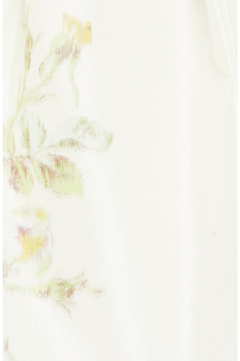 Floral Print Babydoll Top, Alternate, color, NATURAL